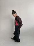 Decal Tencel Wool Round Long Sleeve Tee