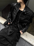 Deep Black Knit Jacket + Silver Winter Jacket