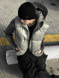 Metal Khaki Hood COSYHARU Banding Padding Vest