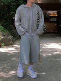 Chess Knit Hood Zip-up
