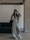 Knits Lettering Overfit Hoodie