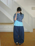[BAONHAUS] Cretin Stud Cotton Wide Pants