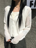 Kant Rib Long Sleeve Basic Cardigan