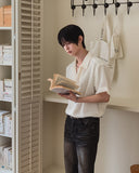 Robin Hairy Collared Short Sleeve Cardigan