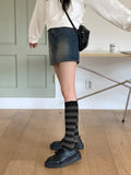 Clop Vintage Striped Long Socks Half Stockings