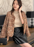 Aven Leather Wrap Mini Skirt