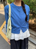 Hayushi Round Neck Button Cardigan