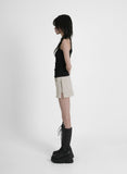 Side zipper mini skirt