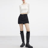 Fera Button Cropped T-Shirt