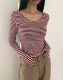 Loric Stripe Warmer Punching Long Sleeve T-Shirt