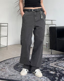 LaPette American Flag Patch Cotton Pants