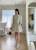 Cren Shirring Pleats Mini One Piece