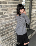 [Plan] Dottie Off-Shoulder Ribbon Cable Knit