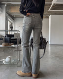 Grayish Washing Bootcut Denim Pants