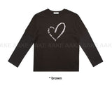 (Brushed) HEART LAYERED LONG-SLEEVE
