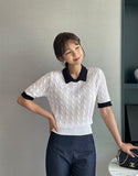 Lyrichell Collar Cable Knit