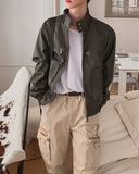 BOD High-neck Leather Jacket