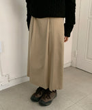 Lekins banding pleated long skirt