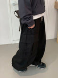 [Unisex] Tedens Curved Banding Cargo Wide Pants