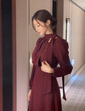 Sellby Drape Tie Wrap One Piece