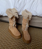 Rudolph laceup fur boots