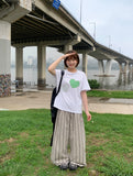 Donteco Heart Check Patch Short Sleeve T-shirt