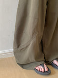 Ponbe Curved Cut Balloon Wide Pants