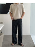 Benideu Zipper Short Sleeve Collar Knit