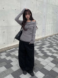 Clun Cut Wide String Cargo Pants