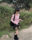 Peavy Washing Jeans Denim Mini Skirt