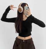 Winter Fleece Ugg Earmuffs Foldable Cute Earmuffs