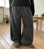 Corenti Banding Ribbed Brushed Wide Pants