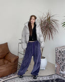 Kenny Velour Pintuck Banding Pants