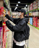 Summer barfice side banding wind hood jacket