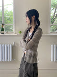 Forea Two-Way Punching Over Fit Knit Hood Zip-up