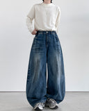 Groy Washing Balloon Denim Pants