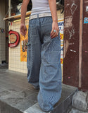 Builder Stripe Carpenter Denim Pants