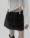 Spiel velvet mini skirt