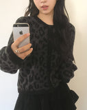 Nona Leopard Hopi Brush Knit Cardigan