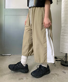 [unisex] Kenne Banding String Color Matching Folding Bermuda Nylon Pants