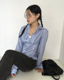 Afton Geek Chic Twisted Ribbon Stripe Shirt