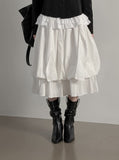 Lilum Balloon Tiered Midi Skirt