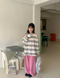Chopin stripe collar long sleeve tee