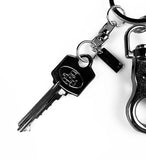 Viral leather key ring