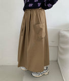 Mittim banding cargo long skirt