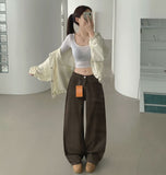 Banding Semi Wide 4-Season Cotton Pants