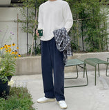 Ked one-tuck wide pants