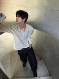 Akubi Summer Sleeve Ribbed Knit
