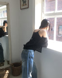 Donto color matching lace sleeveless