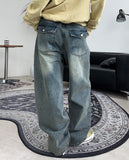 Hail Back Pocket Washed Denim Pants